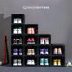 thumbnail image 2 of Cajas de almacenamiento de zapatos apilables frontal magnéticas de plástico juego organizador que ahorra espacio paquete de 12 negro, 2 of 6