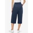 thumbnail image 2 of Woman Within Plus Size Elastic-Waist Pull-On Knit Pocket Capri Pants, 2 of 6