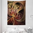 thumbnail image 1 of Fractal Tapestry, Gothic Stylized Artful Swirling Curly Lines Creative Medieval Inspired Display, Wall Hanging for Bedroom Living Room Dorm Decor, 60W X 80L Inches, Golden Pink, by Ambesonne, 1 of 2