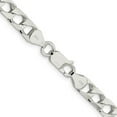 thumbnail image 3 of Auriga Fine Jewelry 925 Sterling Silver 6.25mm Flat Open Curb Chain Bracelet 8inch for Women, 3 of 6