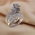 thumbnail image 3 of Xinyolin Couple Rings Shiny Cubic Zirconia - Jewelry Electroplated Exquisite Rings for Wedding, 3 of 7