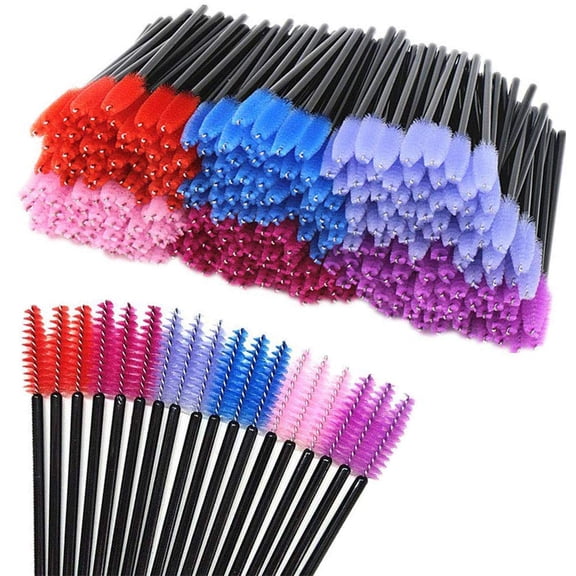 120 Pieces Disposable Mascara Brushes Bendable Eyelash Wands Multicolored Eye Lash Brush Cosmetic Makeup Applicators Kit