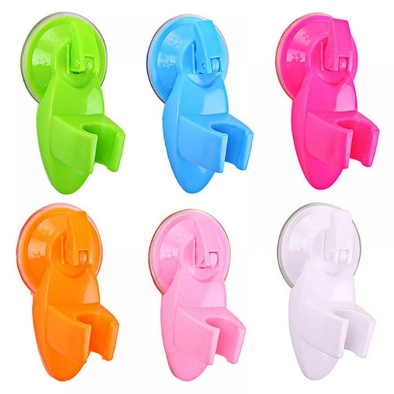 Multicolor Plastic Adjustable Vacuum Suction Cup Wall Mounted Shower Head Holder Bathroom Shower Accessories
