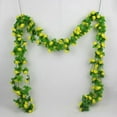 thumbnail image 2 of (Clearance) BNNG 72ft Artificial Rose Vine Fake Flower Garland Floral Garland Faux Silk Hanging Vine Rose Vines for Wedding Arch Party Wall Garden Ceremony Background Outdoor Decor (Yellow), 2 of 4
