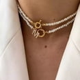thumbnail image 2 of Collar de perlas de agua dulce con cadena de letras a la moda para mujer Tan Jianjun unisex, 2 of 2