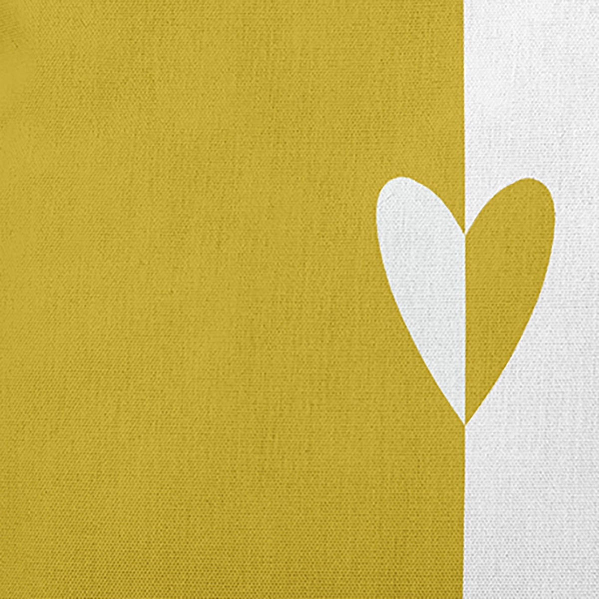 20" x 14" Simply Daisy Modern Heart Polyester Indoor/Outdoor Pillow, Mustard Qty 1