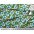 thumbnail image 3 of Soimoi Moss Georgette Fabric Hummingbird & Floral Printed Fabric 1 Yard 42 Inch Wide, 3 of 3