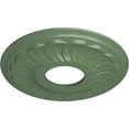 thumbnail image 3 of Ekena Millwork 11 3/4"OD x 3 5/8"ID x 1"P Blackthorn Ceiling Medallion (Fits Canopies up to 4 7/8"), Hand-Painted Athenian Green, 3 of 7