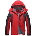 thumbnail image 1 of HOW'ON Men's Winter Coat Snow Jacket Windproof Waterproof Ski Jackets Red XL, 1 of 6