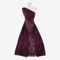 thumbnail image 2 of Zelouf Date Floral Lace W/trans  , Sewing, DIY, Crafts Fabric by the Yard, Black/burgundy, 5 Yard, 2 of 2