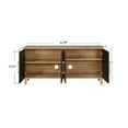 thumbnail image 5 of Aukfa 63" Large Accent Storage Cabinet TV Stand with Carved Door for Living Room,Entryway,Natural, 5 of 8