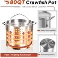 thumbnail image 2 of 80QT Seafood Boil Pot with 60QT Basket | Dust Cover | 16-Inch Skimmer | Crawfish Boiler & Crab Boil Pot | 110,000BTU Jet-Burner | 20PSI CSA Certified Regulator | Ideal for Outdoor Cooking, 2 of 15