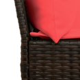 thumbnail image 5 of vidaXL Garden Sofa with Cushions Brown Poly Rattan, 5 of 5