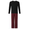 thumbnail image 5 of AIGUR Family Matching Christmas Pajama Set Plaid Print Holiday Pajamas Sleepwear Dad Mom  PJs, 5 of 10
