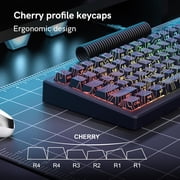 Double Shot PBT Keyboard keycaps Set,Black Topographic,Shine Through Custom keycap,Side Printed keycaps dye sub,Cherry Profile keycap for TKL US Layout Mechanical Keyboard(134keys)