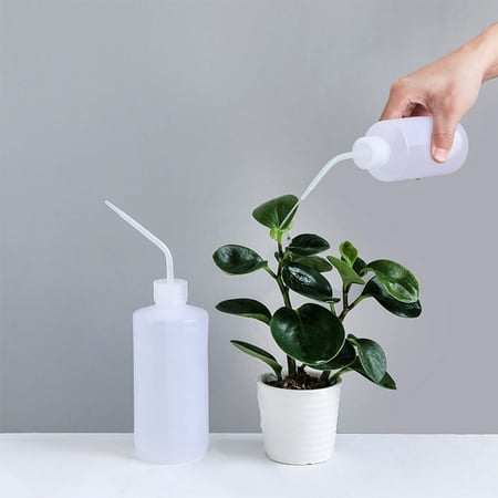 Patio Design Tool Watering Cans with Bend Mouth Squeeze Bottle Spray Sprinkler Gardening Tool for Garden Office Supplies Large 500ML ()