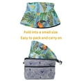 thumbnail image 5 of DLAPL Cute Print Bucket Hat for Women Men Teens Summer Beach Fisherman Cap, Tropical Toucans Blue, 5 of 5