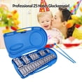 thumbnail image 4 of Professional 25 Notes Glockenspiel Xylophone Percussion Instrument Early Educational Teaching Instrument with Plastic Case 2, 4 of 8