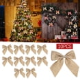 thumbnail image 2 of 10pcs 3" Buffalo Plaid Burlap Bows - Christmas Tree & Farmhouse Decor | Rustic Checkered Gingham Ribbon Bows for Gift Wrapping, Crafts & Holiday Home Decoration, 2 of 9