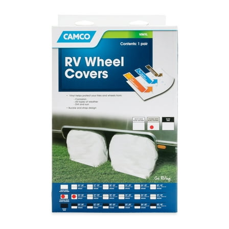 Cover,Wheel&Tire Protectors 24-26",ColWh Vinyl, Set/2 (E/F)