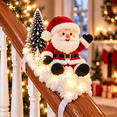 thumbnail image 4 of 2026 Christmas Santa’s Snowy Staircase Lighted Railing Decor with Soft Snowy Base and Cute Santa Figurine, for Farmhouse Living Room Stairwell Christmas Holiday Decor, 4 of 4