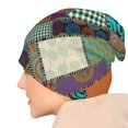 thumbnail image 7 of DouZhe Beanie Hats for Men and Women, Retro Mughal Ethnic Style Floral Patterns Adult Unisex Knit Hat Winter Warm Skull Cap, 7 of 7