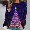 thumbnail image 1 of Ailaofu Chandail de Noël à Manches Longues Col Rond Tricoté Chandail Laid Tendance Décontracté Drôle Imprimé Graphique de Noël Mignon Chandails à Enfiler, 1 of 6
