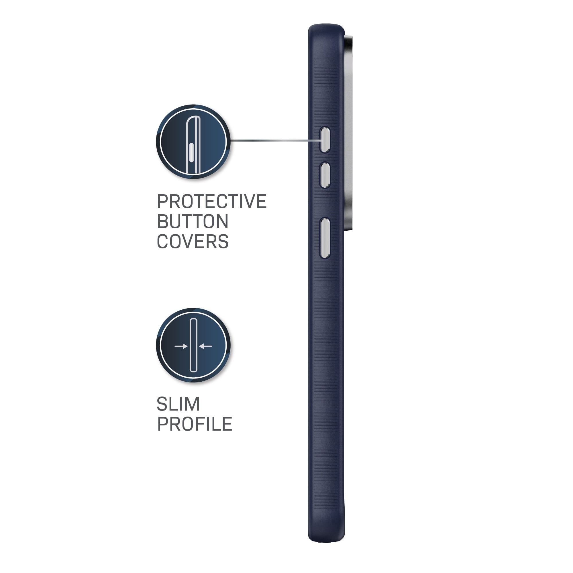 Body Glove Reflector Phone Case for Samsung Galaxy S26, MagSafe Compatible - Metallic Navy Blue