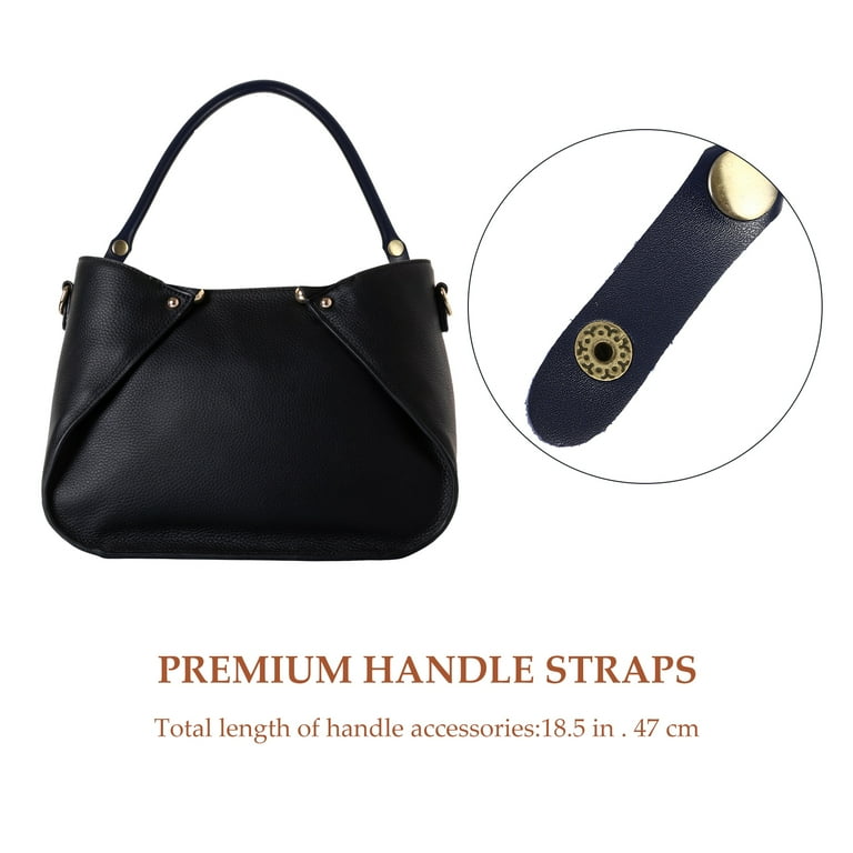 Purse Strap Handle Bag Leather Replacement Chain Handles Handbag Straps Pu  Button Purses Diy Shoulder Clutches Short 