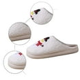 thumbnail image 5 of Fuzzy Slippers For Women Winter Cartoon Embroidered Christmas Snowman Couple Men Cozy Slippers Warm Cozy Winter House Slippers Bedroom Indoor House Shoes, 5 of 7