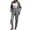 Grey, variant on HBFAGFB Pantsuit for Women Fashion and Casual Long Sleeved Jackets Straight Leg Trousers Red Size M