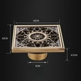 thumbnail image 4 of Multipurpose Brass Shower Floor Drain Drain Grate Overflow for Kitchen Style A, 4 of 6