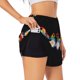 thumbnail image 1 of Balery Happy Pride Gnome Pantalones cortos deportivos para mujer con forro y dos bolsillos, elásticos, para entrenamiento, gimnasio, yoga-XX-Large, 1 of 7