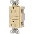 thumbnail image 1 of Cooper Wiring TRSGF15V Duplex Arrow Hart GFCI Receptacles- Ivory, 1 of 2