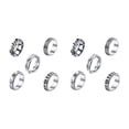 thumbnail image 2 of Jumpingount Anillos giratorios de acero inoxidable de 5 uds., anillos de ansiedad resistentes al desgaste, anillos de luna y estrella a prueba de herrumbre, Type1 NO1 Jumpingount  CBP587118, 2 of 5