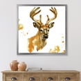 thumbnail image 3 of Designart 'Abstract Portrait Of Deer With Big Horns' Farmhouse Framed Art Print, 3 of 4