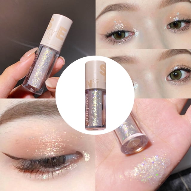 Fiudx Sombra de Ojos con Brillo, Sombra Líquida de Larga Duración, Intensidad de Brillo, Fácil Aplicación, Ideal para Fiestas, Bodas y Festivales, Regalo para Amantes Del Maquillaje, Diseño Ideal par