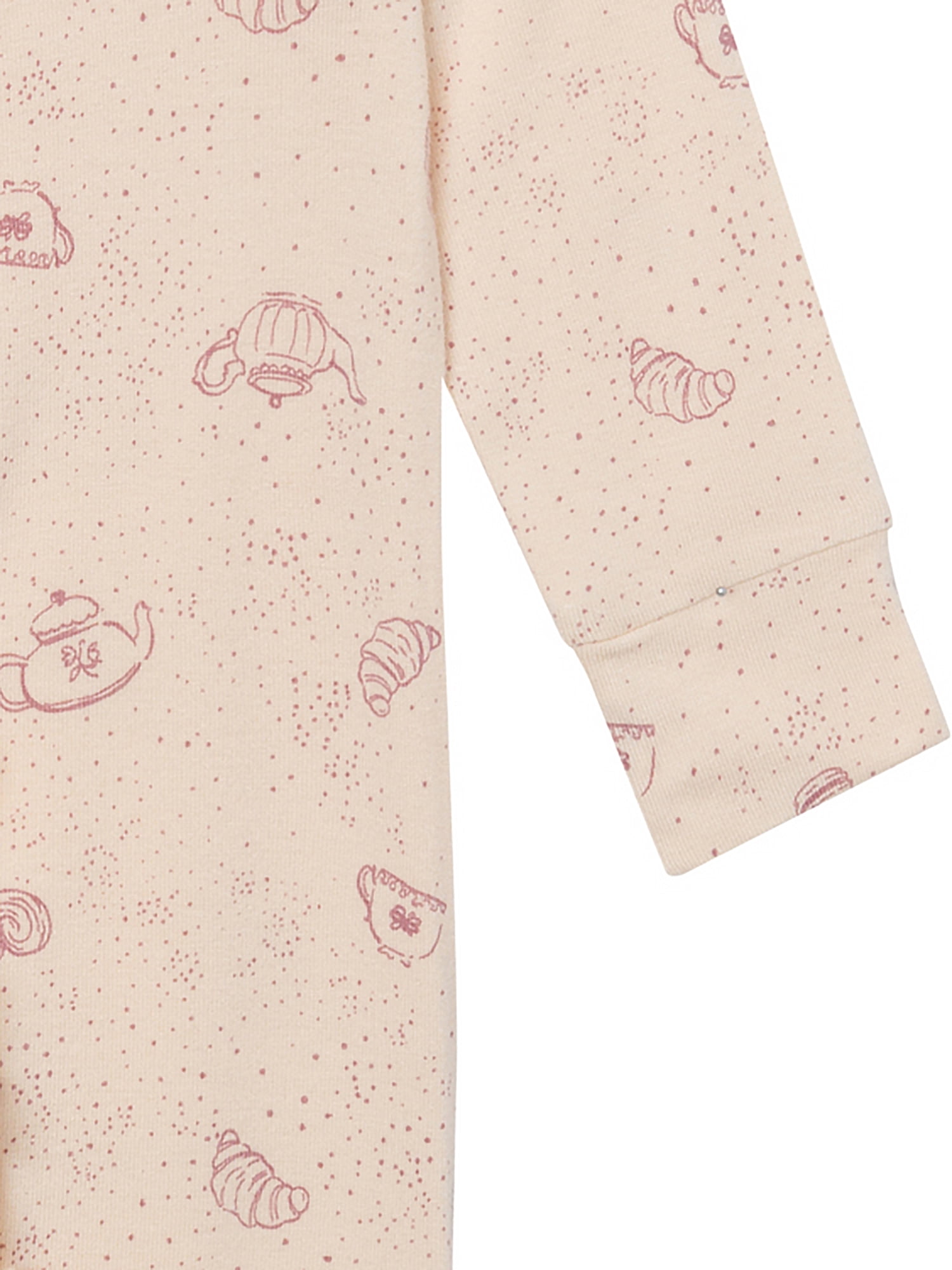 Modern Moments by Gerber Baby Girl Two-Way Zip Viscose Ruffled Coverall, Sizes Newborn - 24 Months