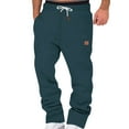 thumbnail image 1 of Zszcpp Jogging Pants For Men Long Solid Fleece Lined Sweat Wide Straight Leg Bottom Sweat Joggers Pockets Trousers Casual Trouser, 1 of 4
