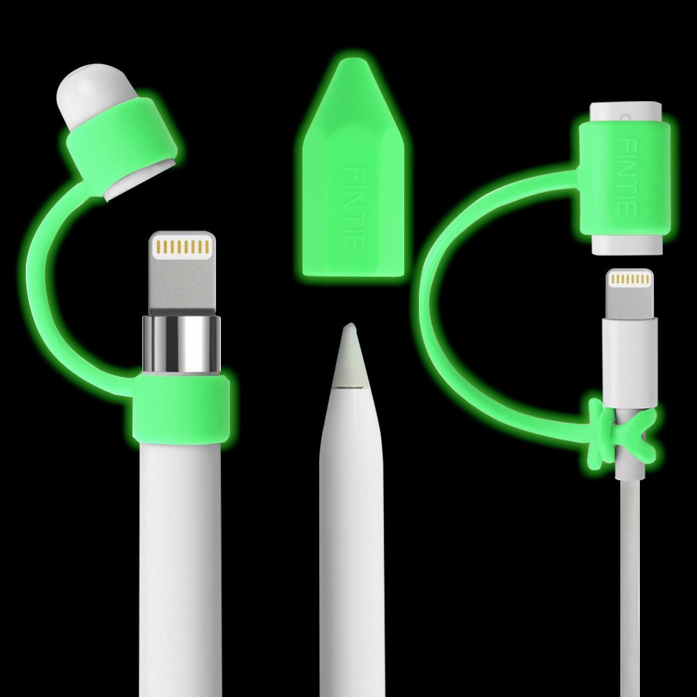 [3Pack] Fintie Apple Pencil Cap Holder / Nib Cover / Lightning Cable Adapter Tether For iPad