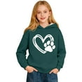 thumbnail image 3 of WOYY Big Girls Valentine's Day Hoodie Heart Print Hooded Sweatshirt, Sizes 9-10, 3 of 4
