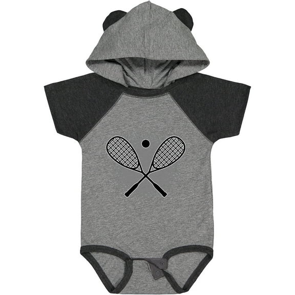 Inktastic Squash Sport Rackets and Ball Boys or Girls Baby Bodysuit