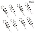 thumbnail image 3 of Soidarity 20/50/100 Uds. Pin de bloqueo de resorte gancho de manivela conector de Pesca 304 giratorios de acero de alto carbono y accesorios de cebo Pescar 50 pcs Soidarity OD000709-02, 3 of 6