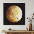 thumbnail image 1 of PixonSign Canvas Print Wall Art Orange Moon in The Galaxy Astronomy & Space Brushstroke Illustrations Modern Art Chic Scenic Colorful Multicolor Pastel for Living Room, Bedroom, Office - 12"x12", 1 of 5