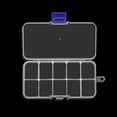 thumbnail image 6 of 10 Slots Adjustable Plastic Rectangle Transparent Storage Box Craft Organizer Handcraft Jewelry Container Green 12.8 x 6 x 2.3cm, 6 of 6
