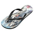 thumbnail image 2 of YAZAOOSummer Flip Flops Creatively Huskies in Bloom Simple Beach Sandals, 2 of 8