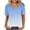 Light Blue-30, variant on Women's Plus Size Casual Short Sleeve T-Shirt, Summer V-Neck Scallop Trim Ombre Top, Sizes S-5X