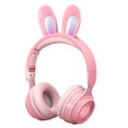 thumbnail image 1 of Cute Wireless Headphs Rabbit Cartoon Foldable for Kids Adults Cell Phs Pink, 1 of 8