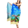 thumbnail image 4 of HAPPY BAY Women's Beach Wrap Bikini Wraps Sarong Coverup Skirt Bathing suit Swimwear Swimsuit Coverup for Women One Size Holiday, Beach, 4 of 5