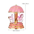 thumbnail image 3 of LEDMOMO-Music Box Carousel Horses Color Lights Musical Snow Globe for Christmas Birthday Presents Gifts (Pink), 3 of 8